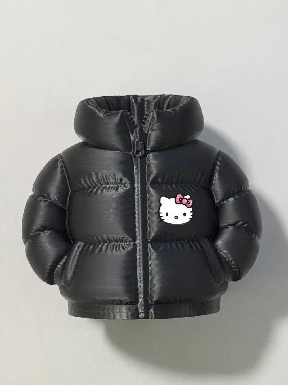 #HK-2507 So Adorable! Black Hello Kitty Puffer Jacket Pencil Holder